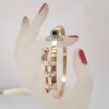 Rose Gold plated Stylish Cute Love Trendy Kada Bracelet for Women & Girls Daily Use, Adjustable Bracelet, Fashion Jewelry, Best gift option for Him or Her.