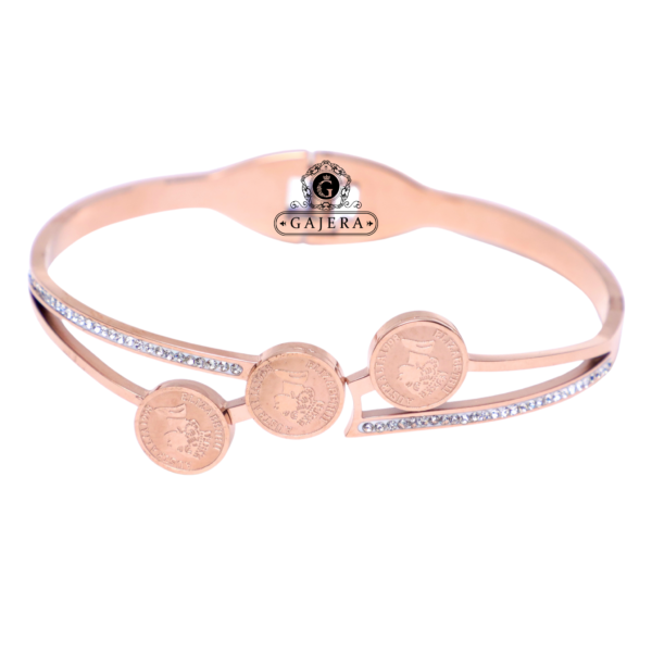 Rose Gold plated Stylish Cute Coin Bracelets for Women & Girls Daily Use, Adjustable Bracelet, Fashion Jewelry, Best gift option for Him or Her