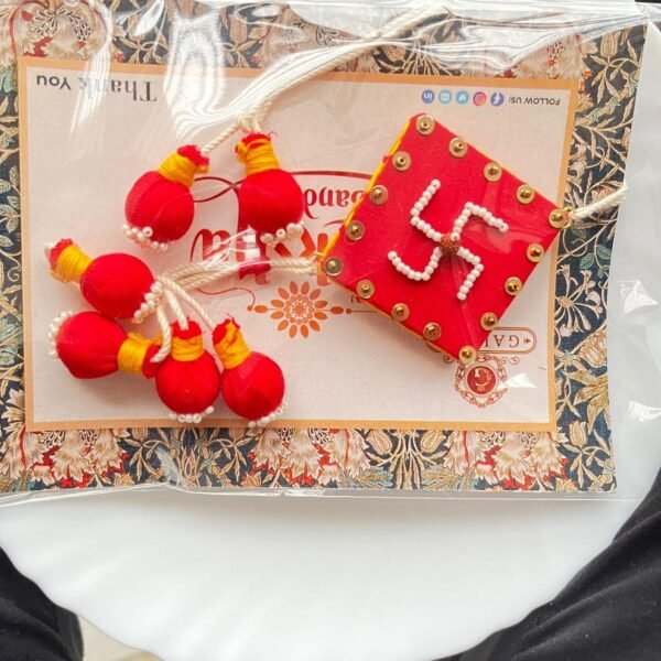 Red Sathiya rakhi for bhabhi on Rakshabandhan & Navratri